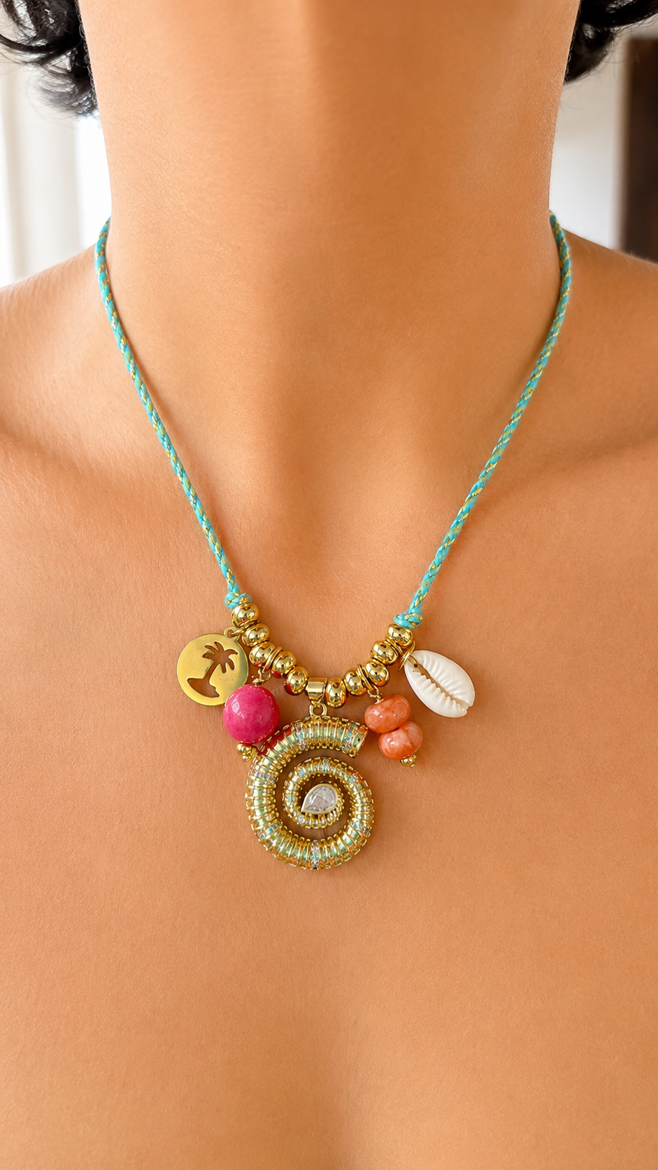 Caribe Tropical - Turquoise Cord Necklace - 4 Styles