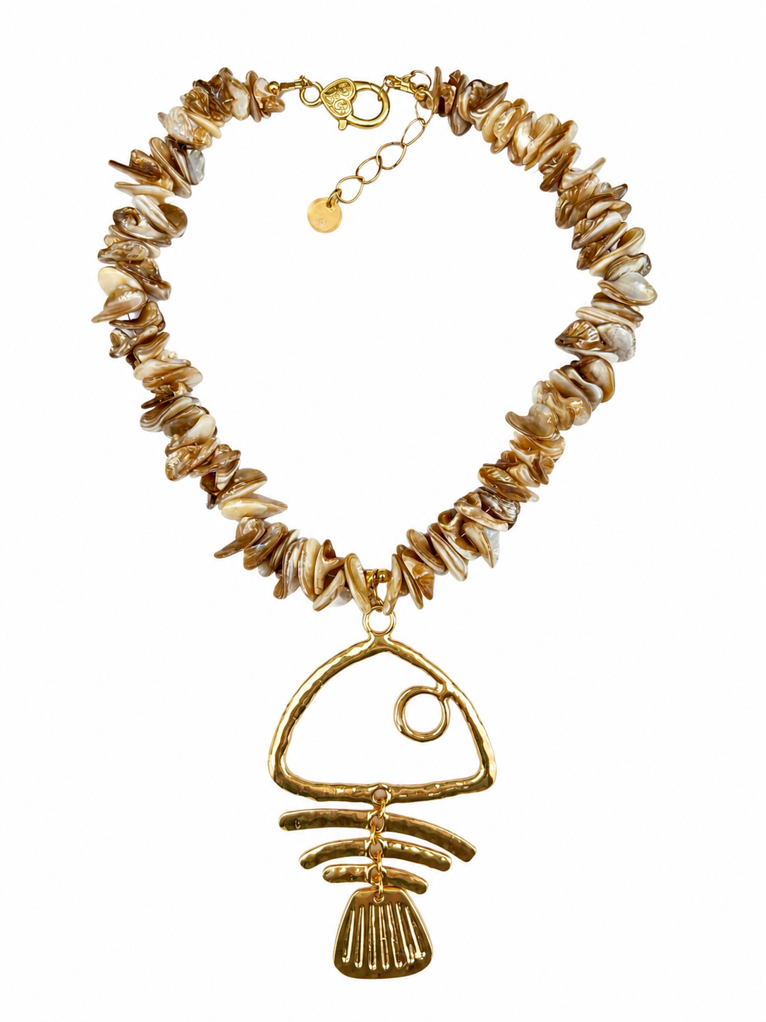 Crushed Shells Fish Necklace