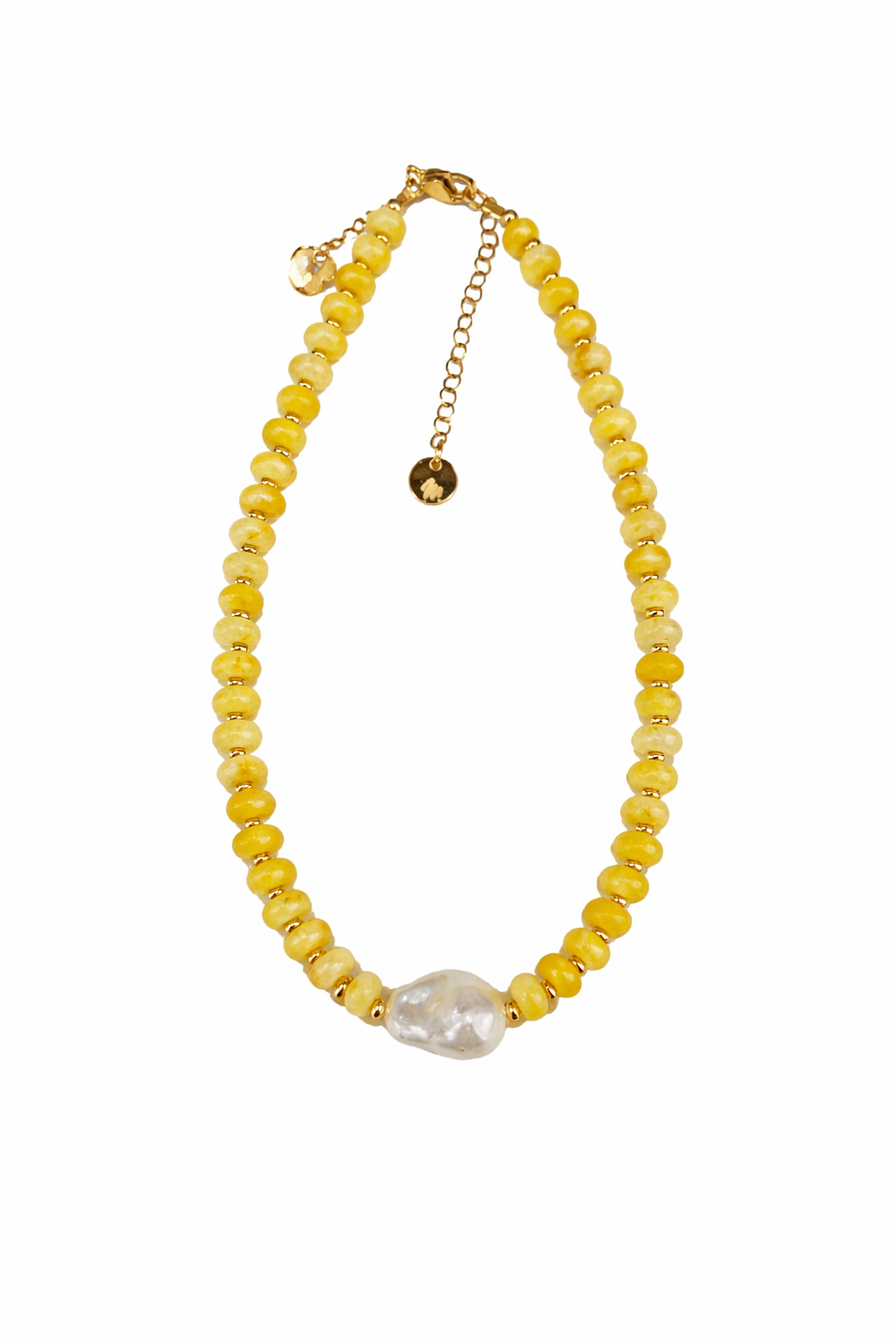 Yellow Pearl Necklace