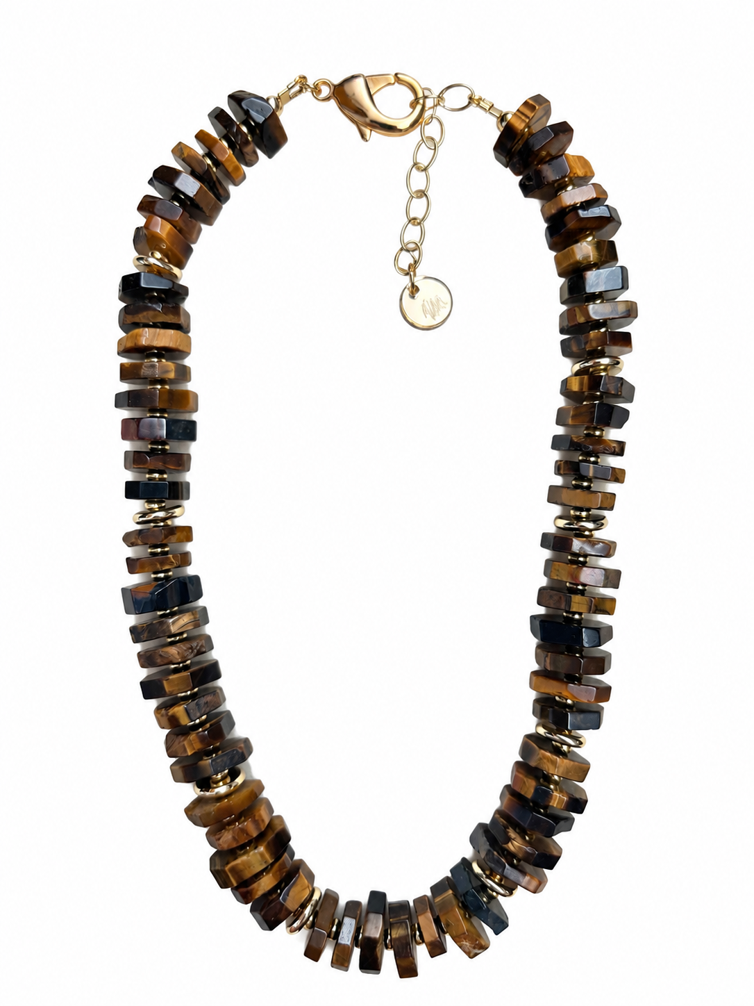 Tiger Eye Rondelle Necklace