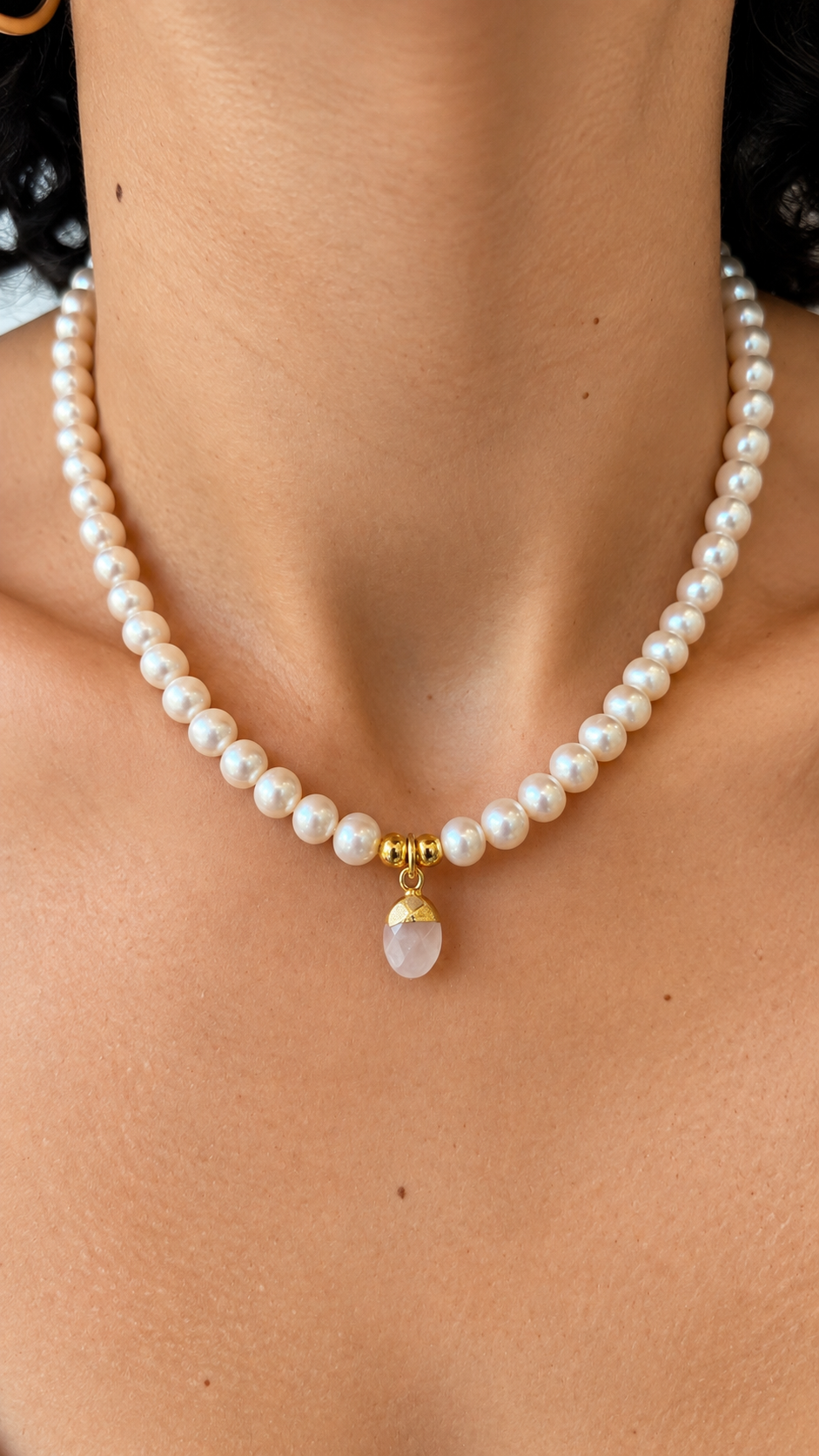 Gemstone Pearls - Rose Quartz