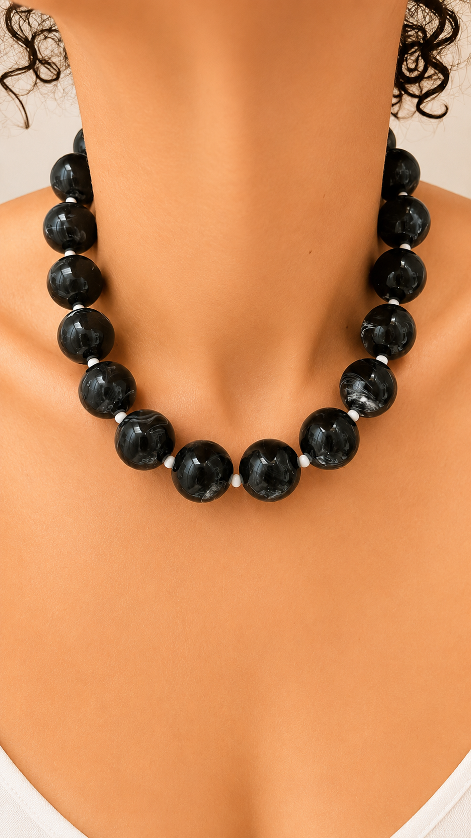 Gum Ball Necklaces -20mm- Black