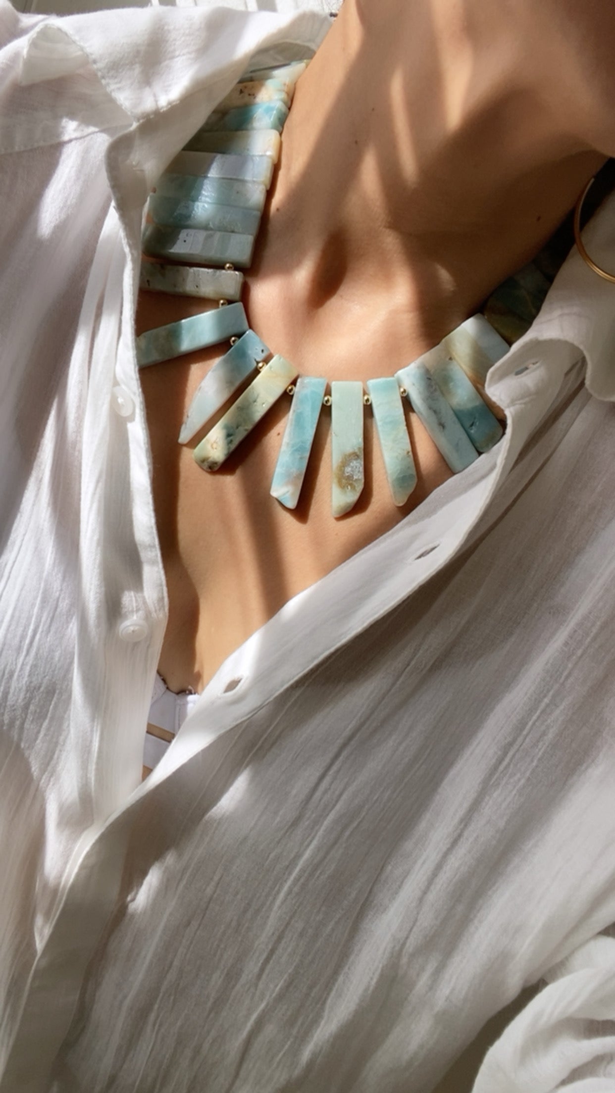 Amazonite Fan Necklace