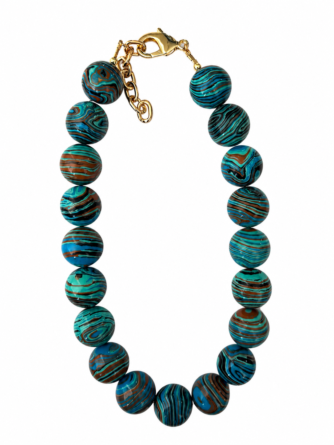 Rainbow Gumball Necklace - Blues