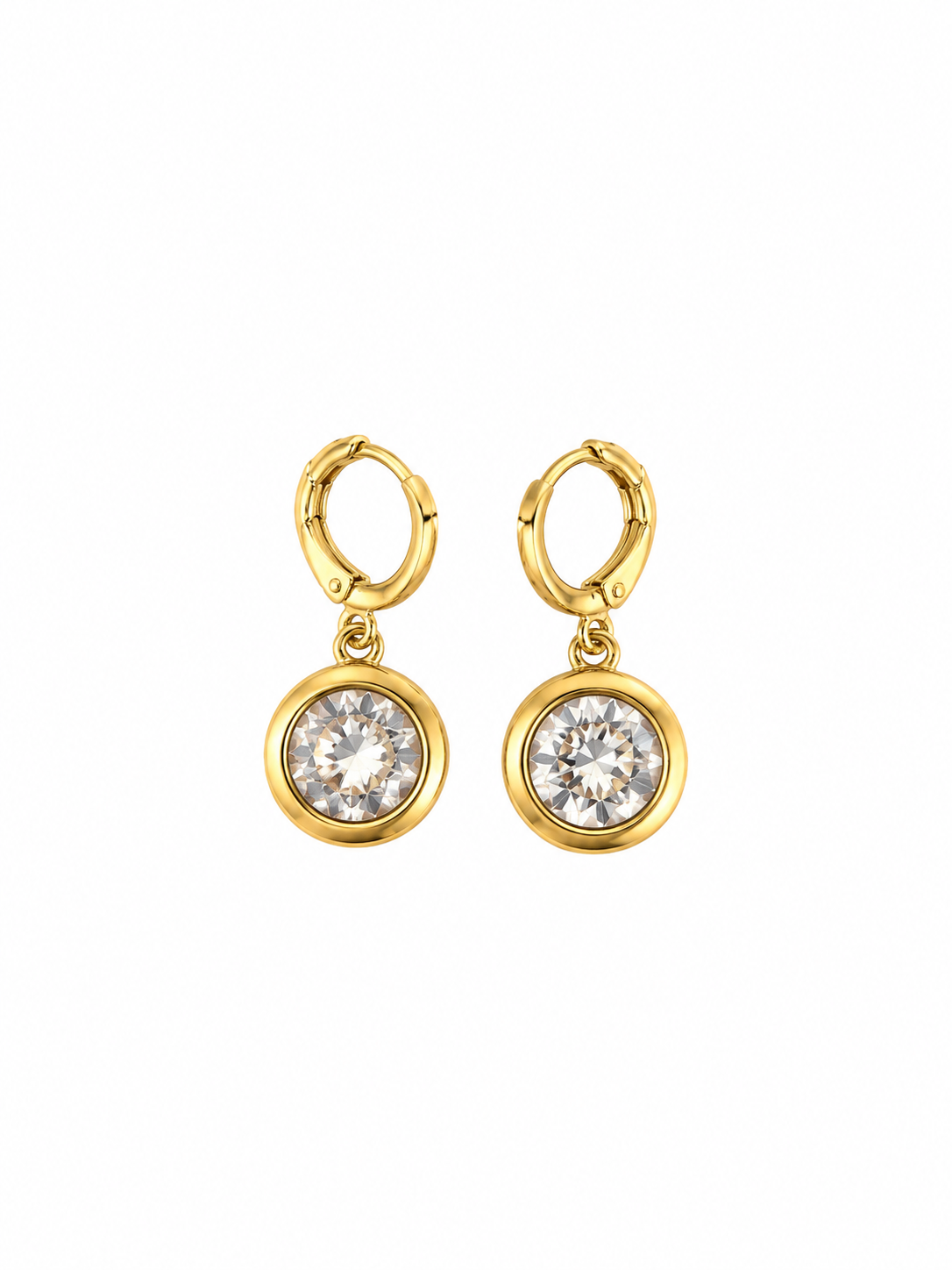 The Bezel Earrings - Round
