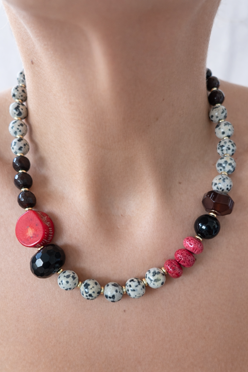 Formentera- Dalmatian Jasper Necklace Collection