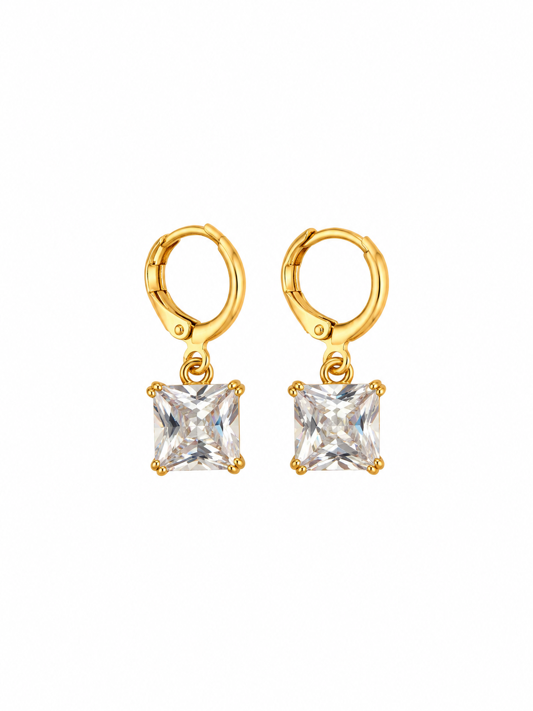 The Bezel Earrings - Square