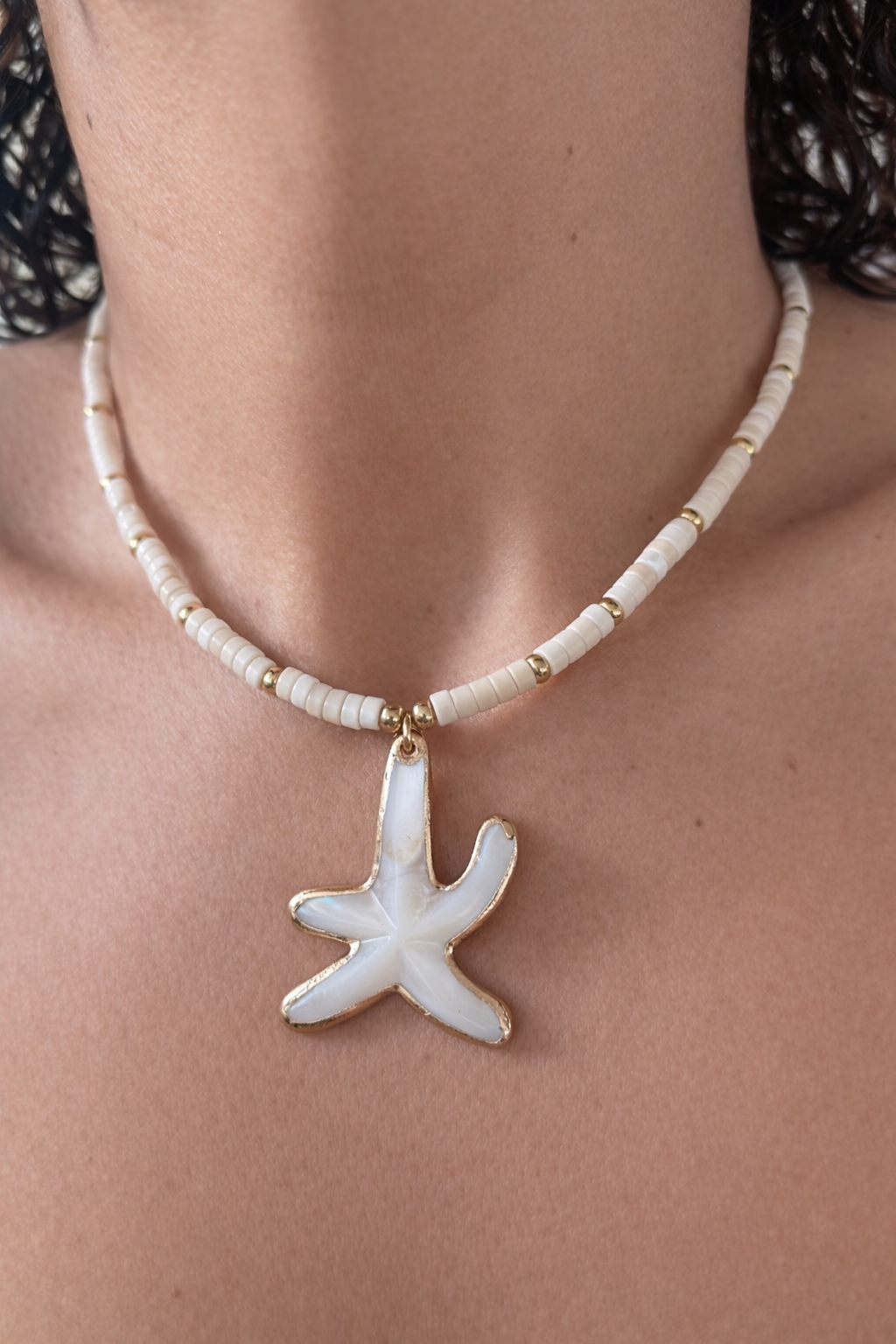 Las Picúas Starfish Necklace - Bone