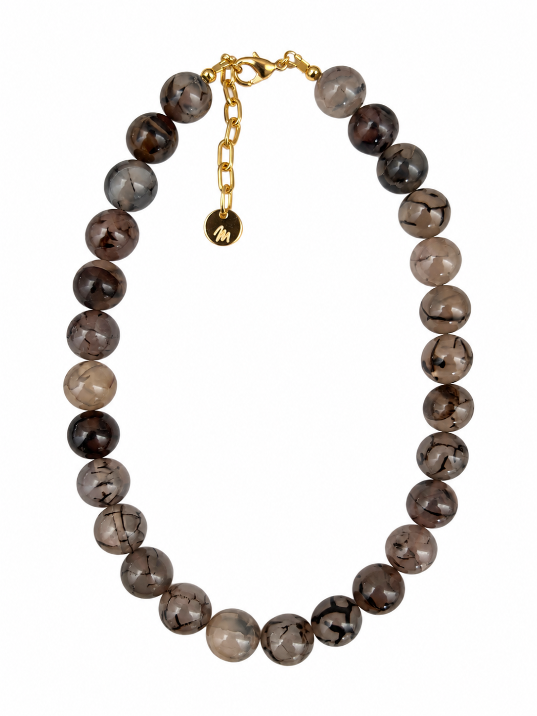 The Essentials - Black Stripe Agate Necklace