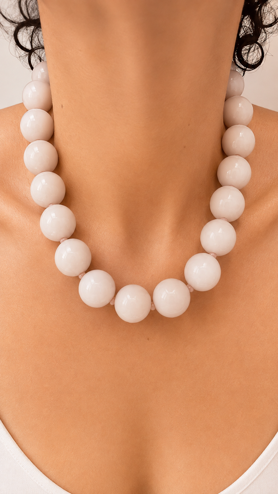 Gum Ball Necklace - Vintage Rose