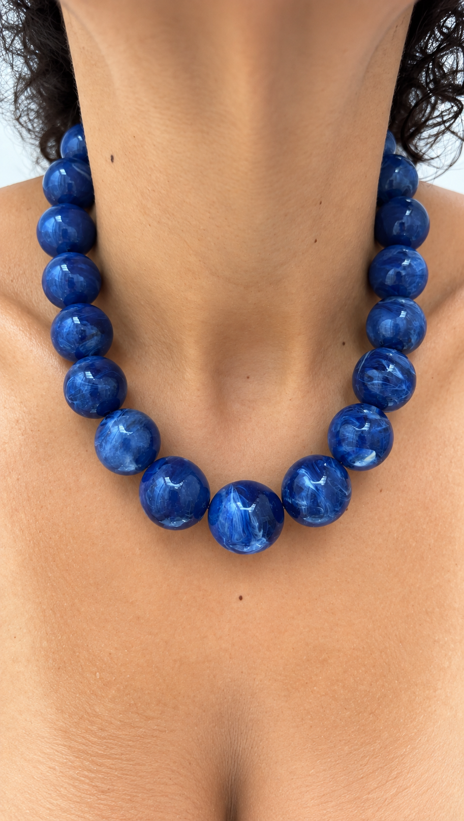 Gumball Necklace - 20mm Navy Blue