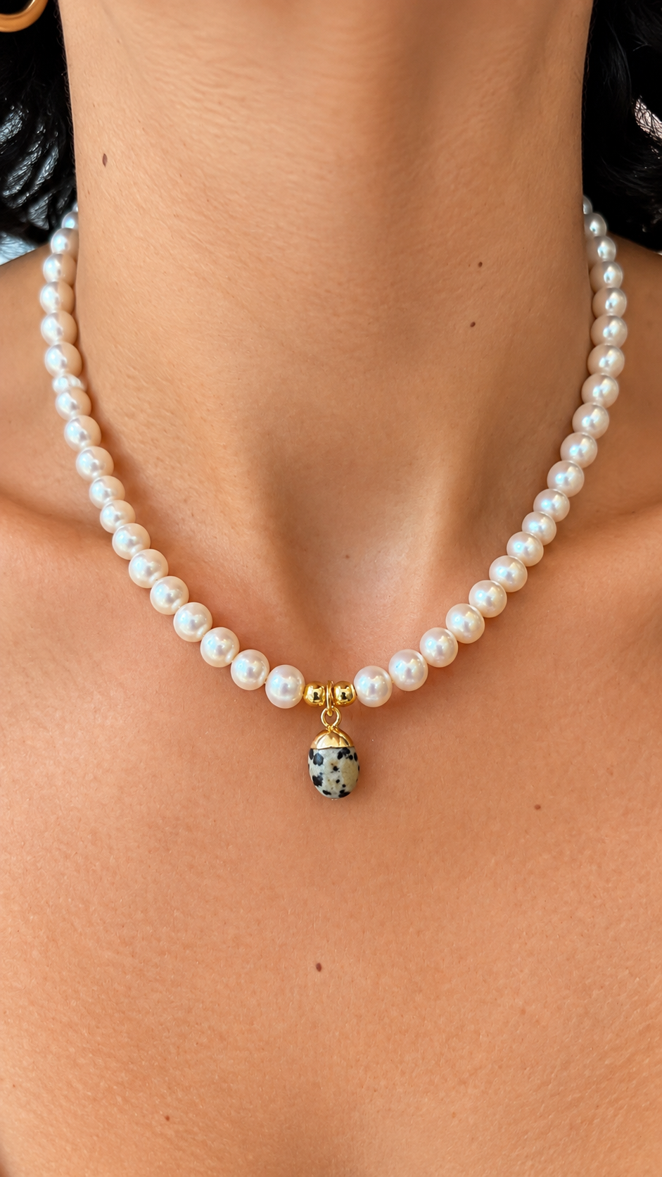 Gemstone Pearls - Dalmatian Jasper
