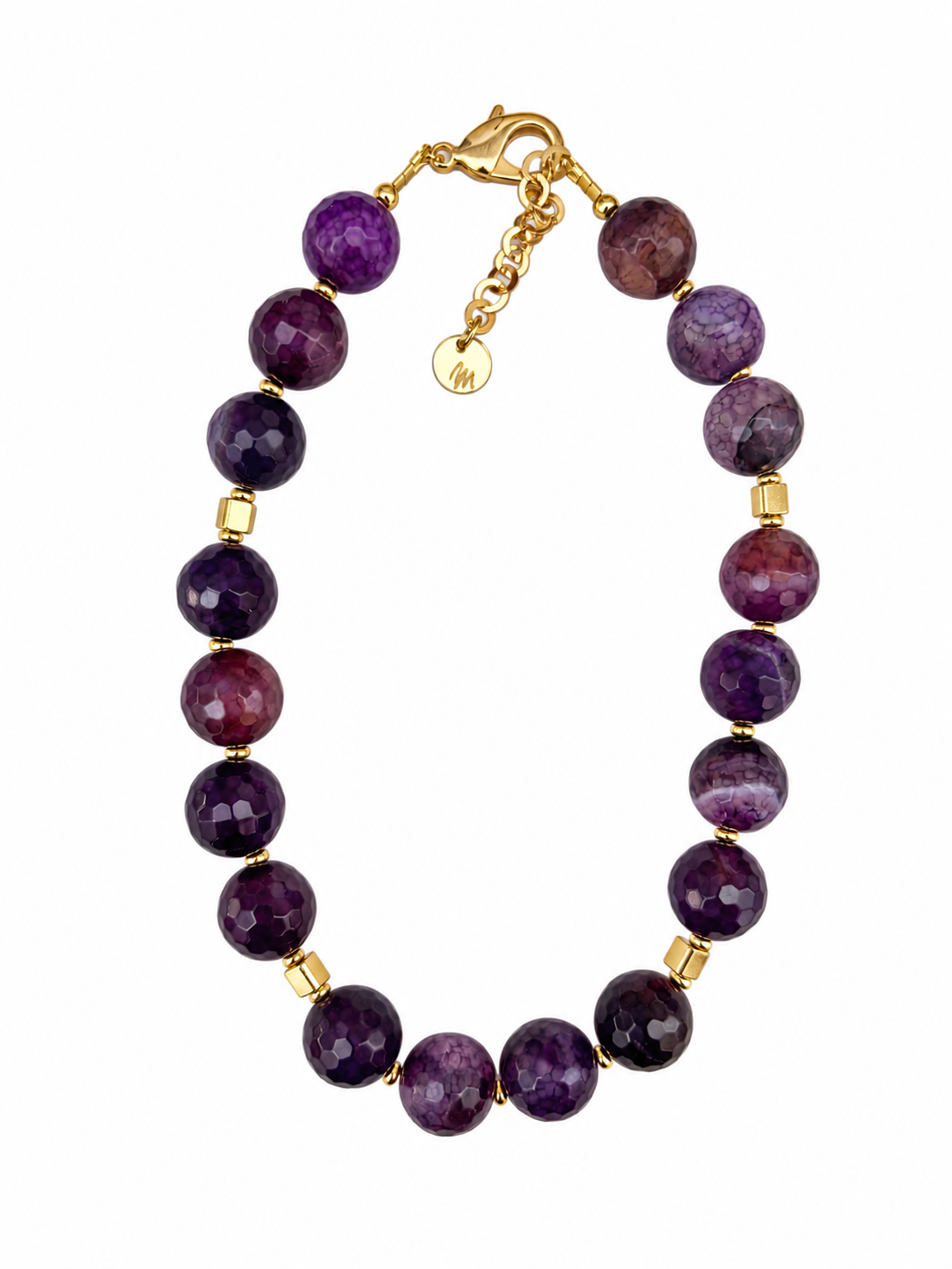 Deep Purple Agate Necklace