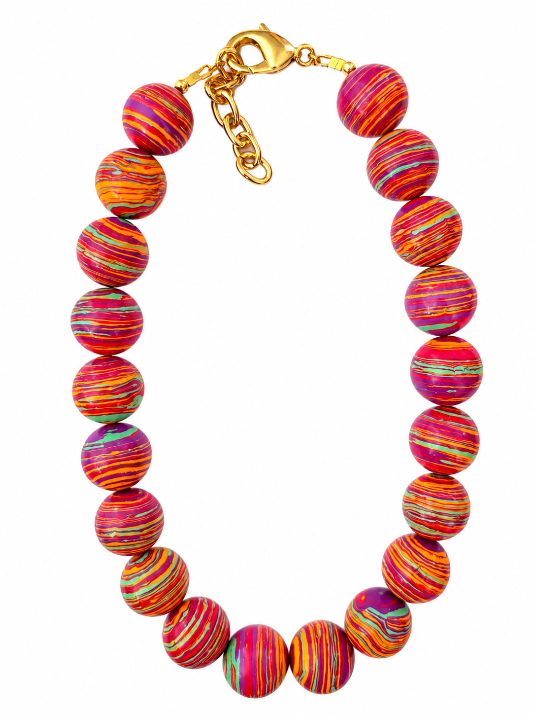 Rainbow Gumball Necklace - Reds