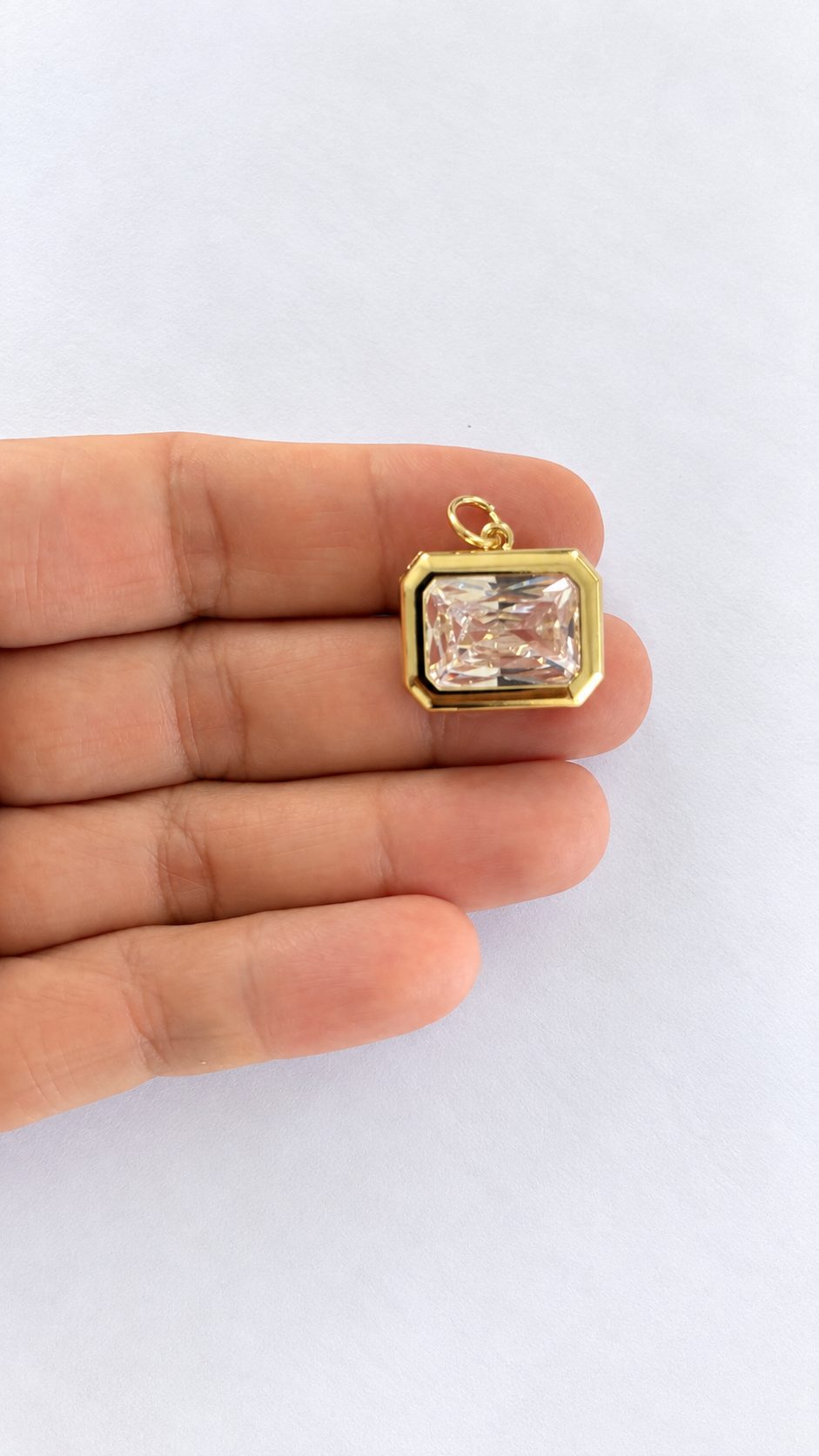 Rectangle Bezel Charm