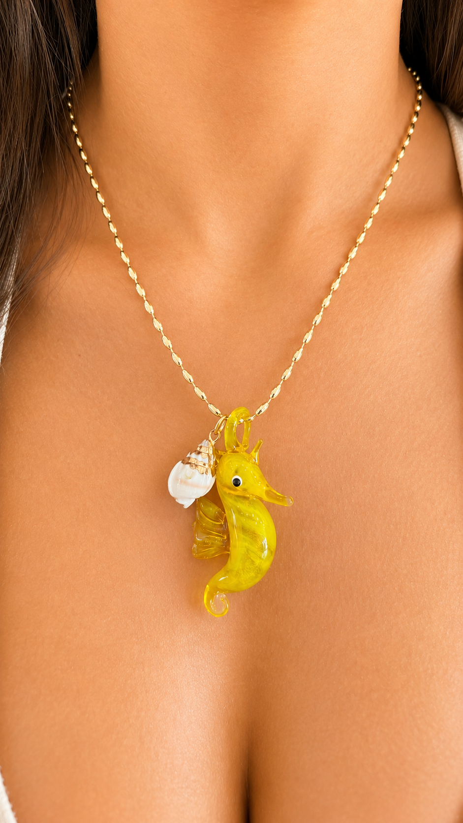 Yellow Seahorse Chain