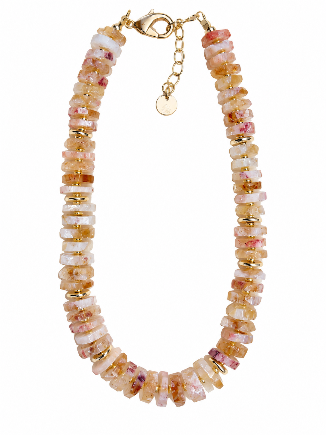 Citrine Rondelle Necklace