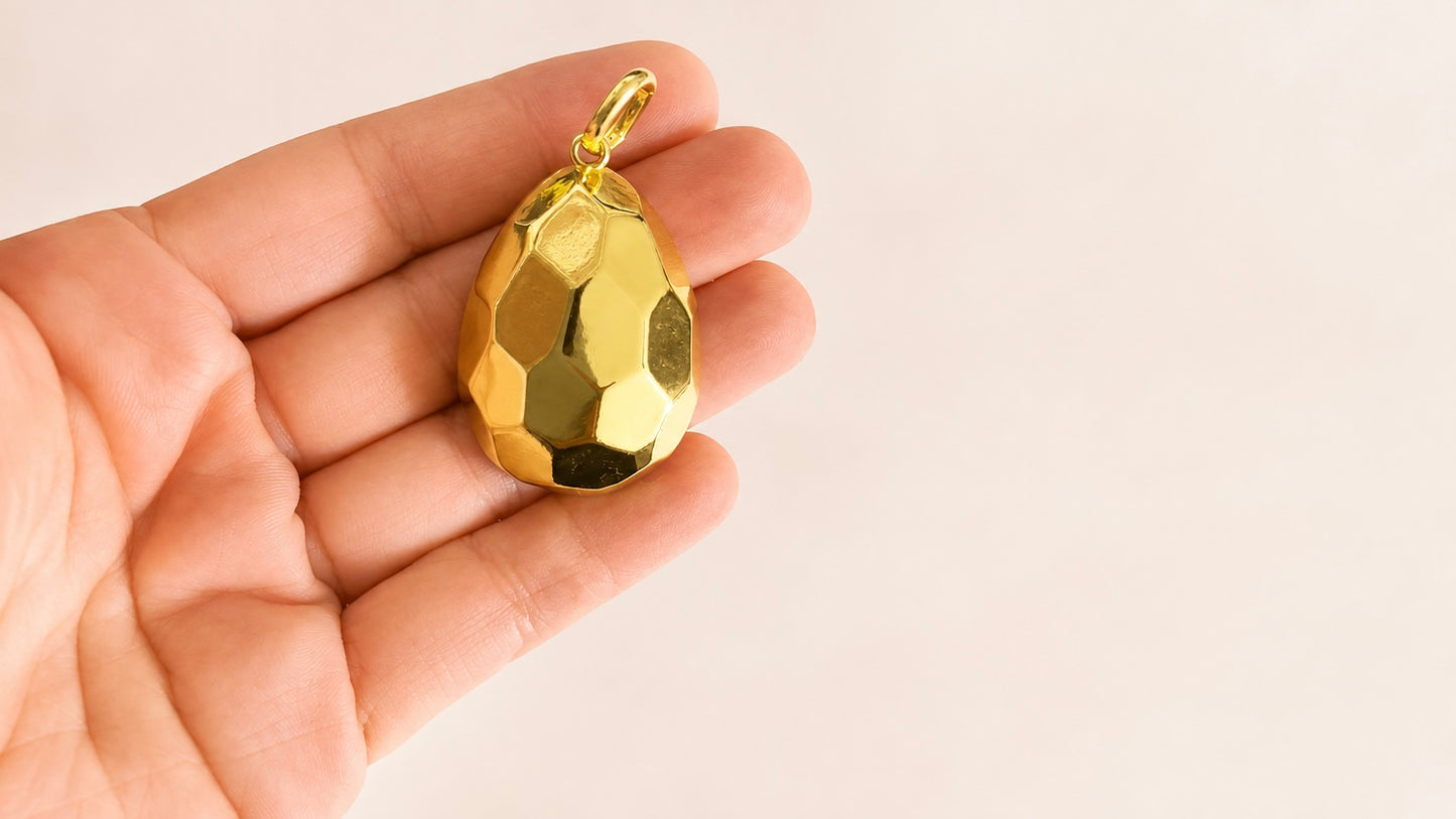 Faceted Drop Pendant