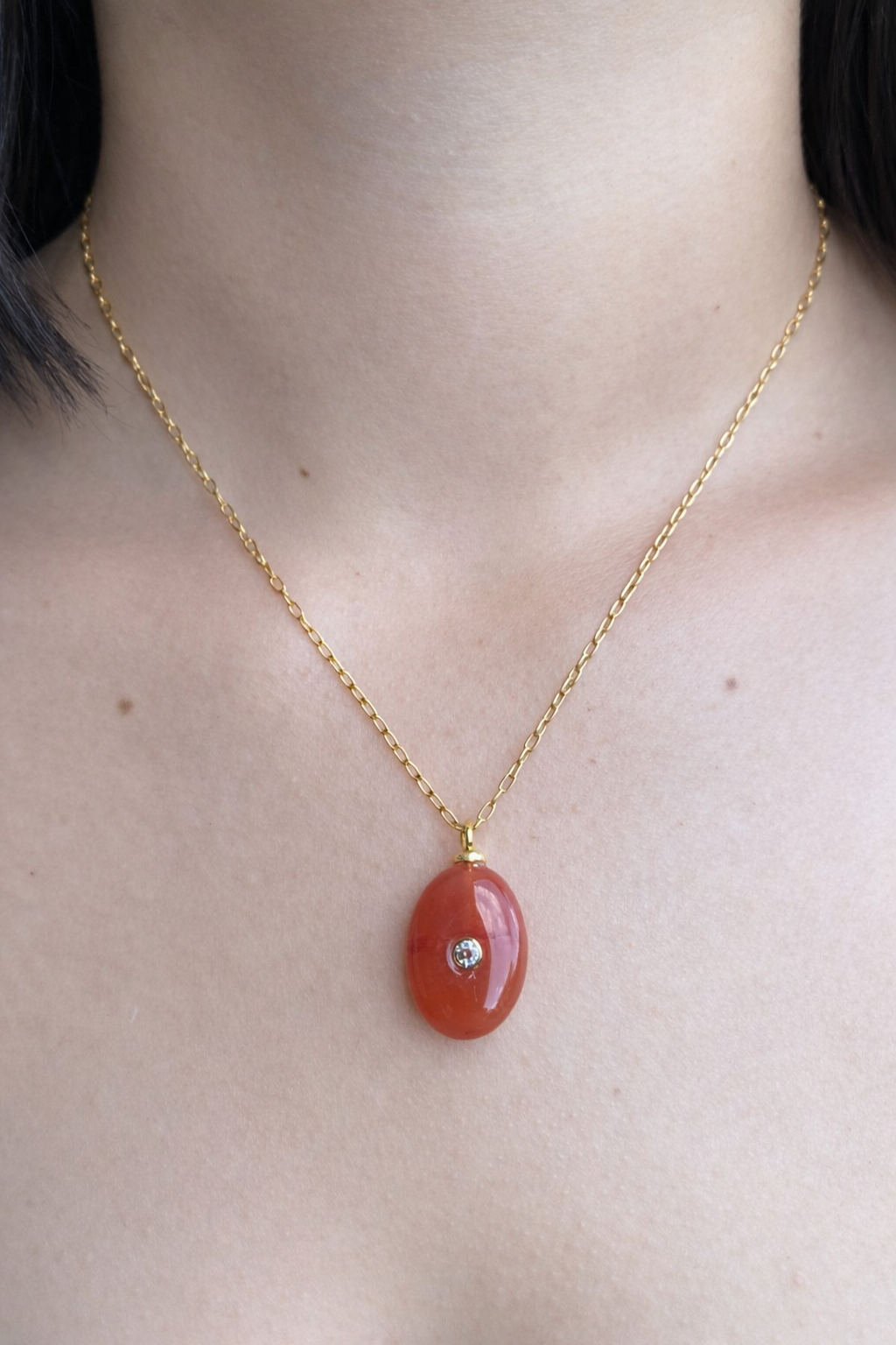 Carnelian Chain Necklace