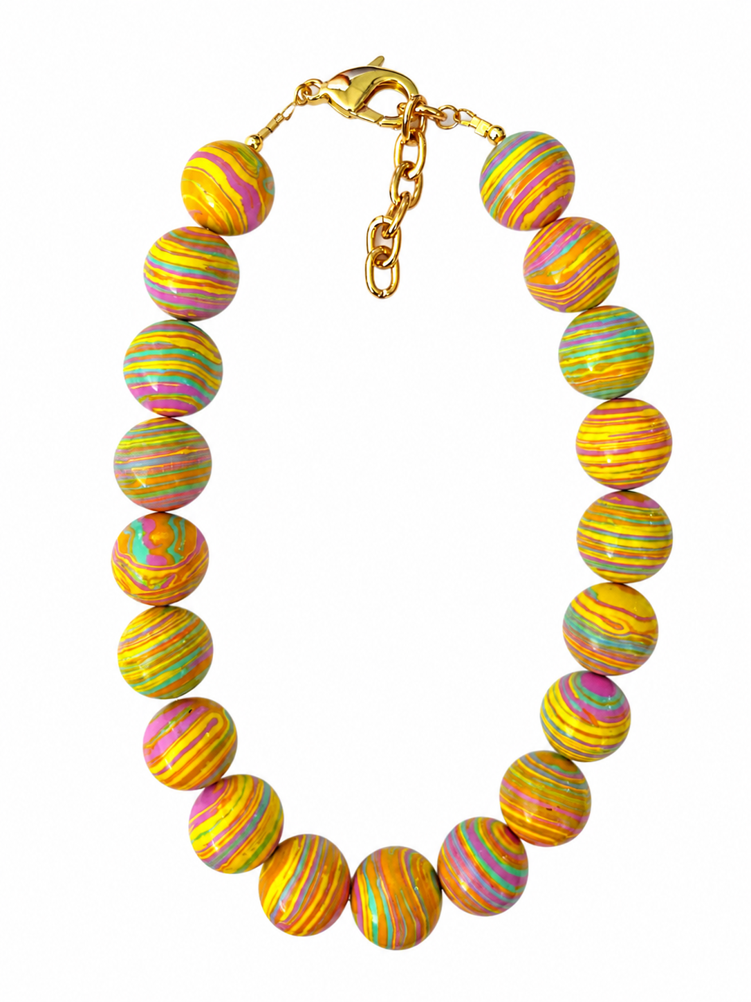 Rainbow Gumball Necklace - Yellows