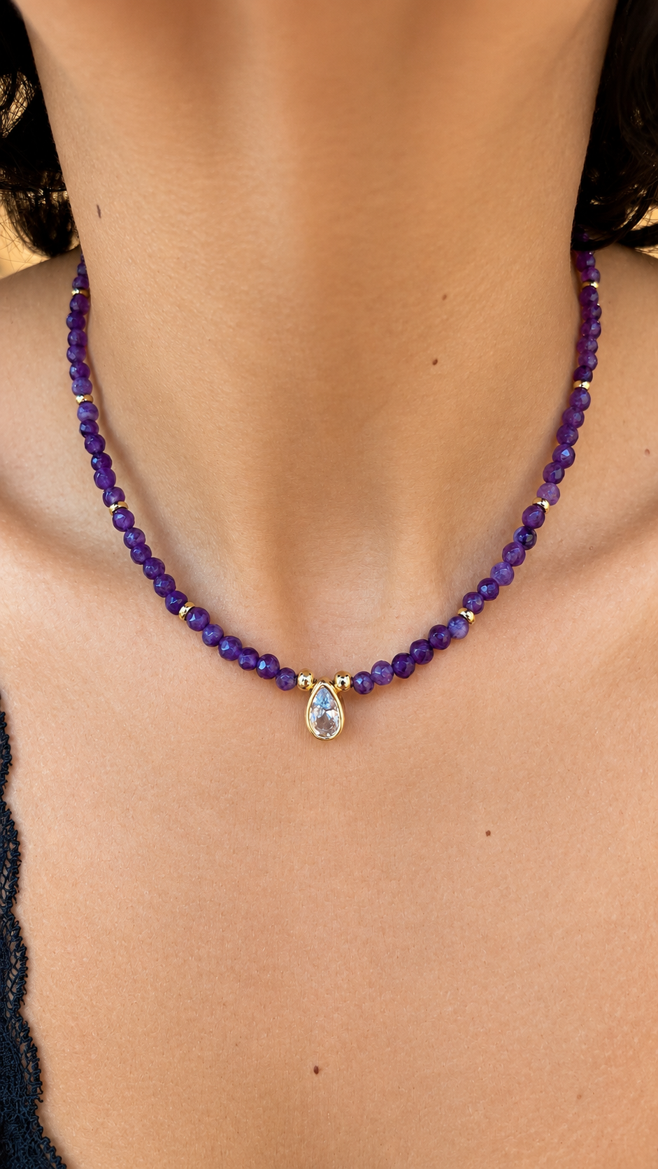 Micaela Bezel Necklace