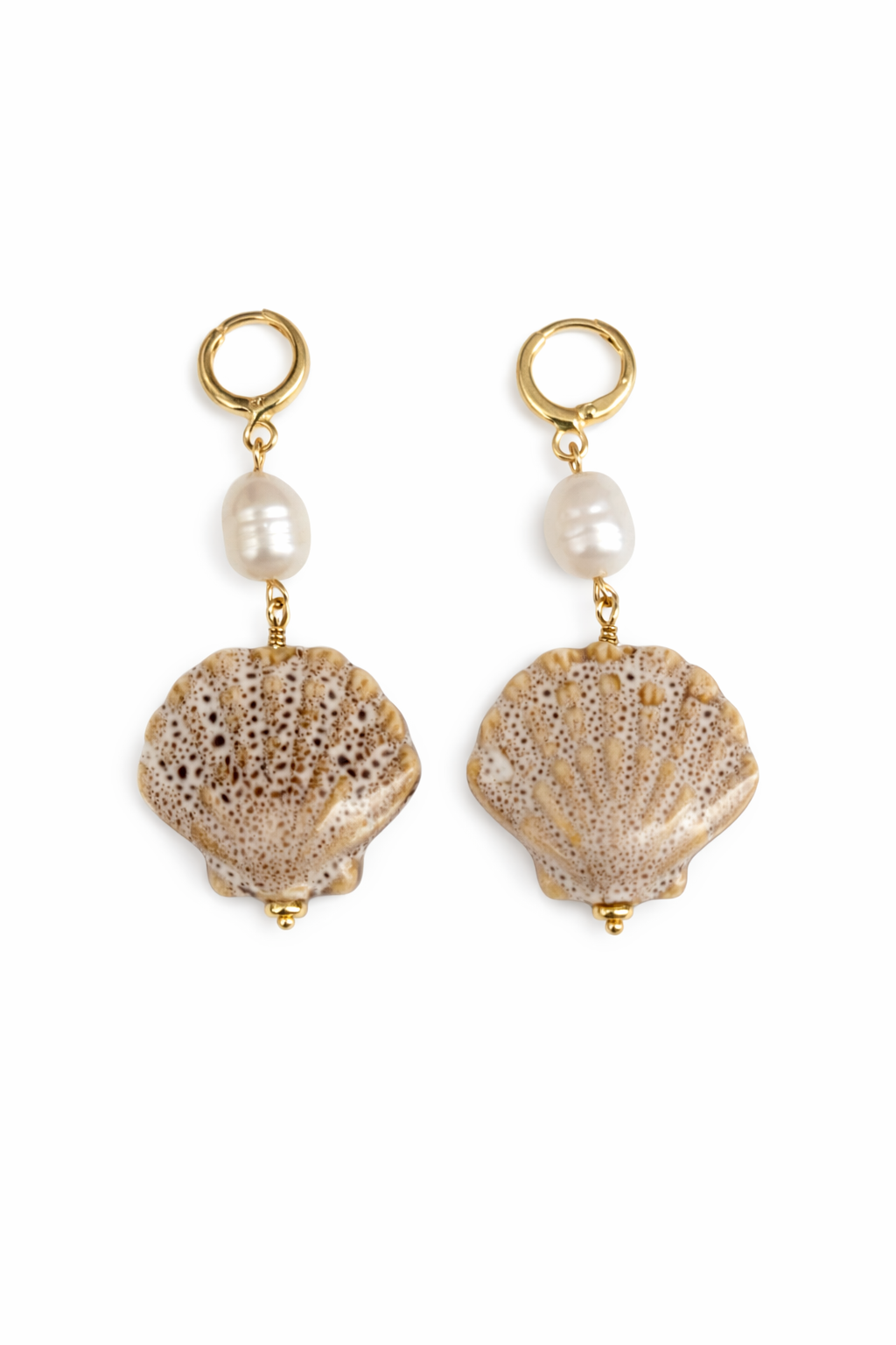 Seashells & Pearls Earrings
