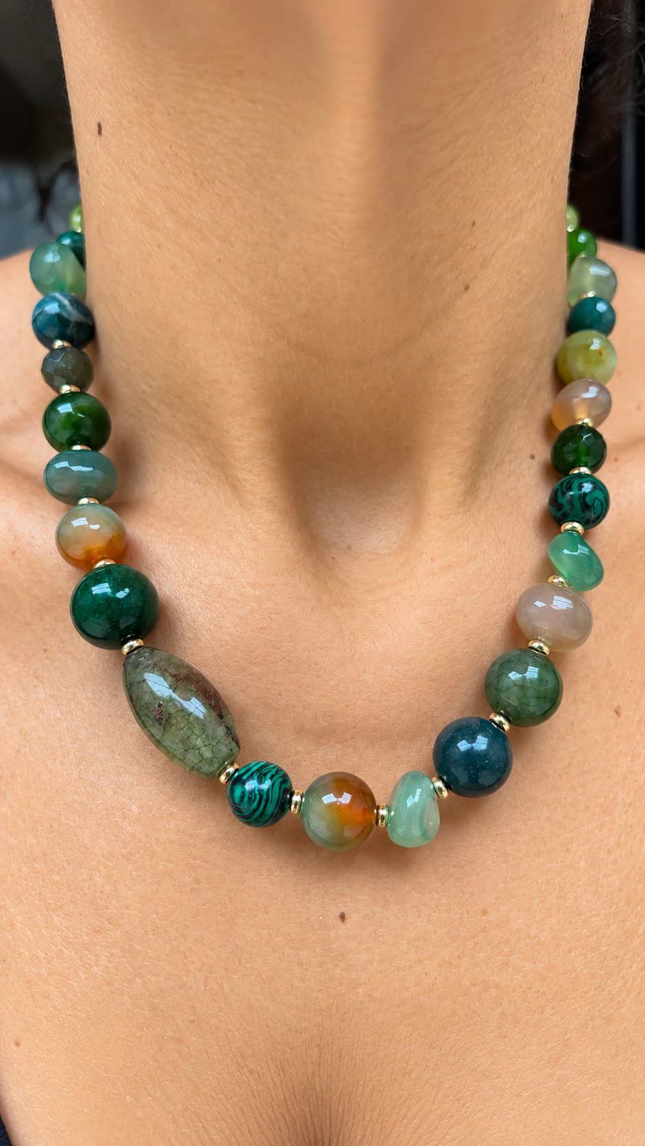 Amalgama Necklace - Greens