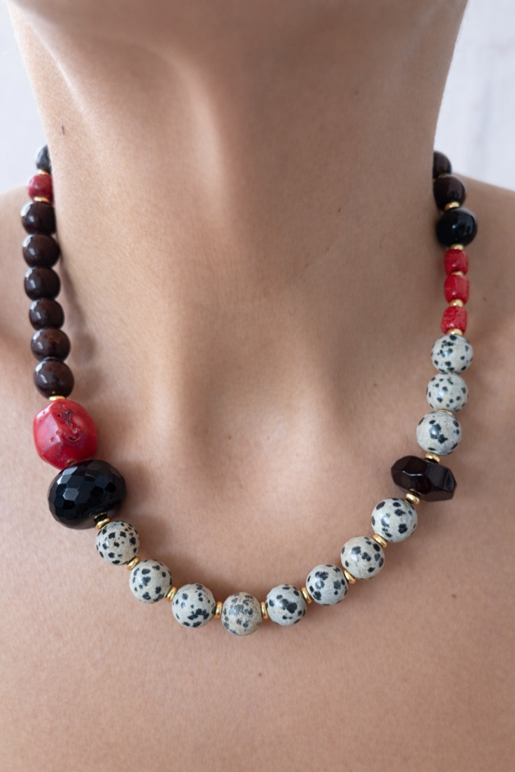 Formentera- Dalmatian Jasper Necklace Collection