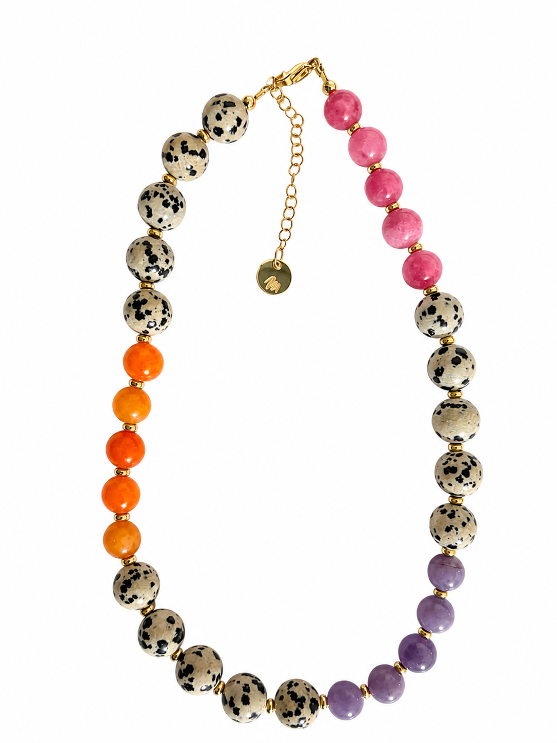 Candy Jade & Dalmatian Jasper Necklace