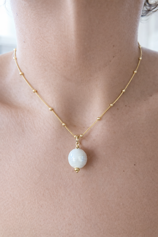 Single Pearl Chain Necklace