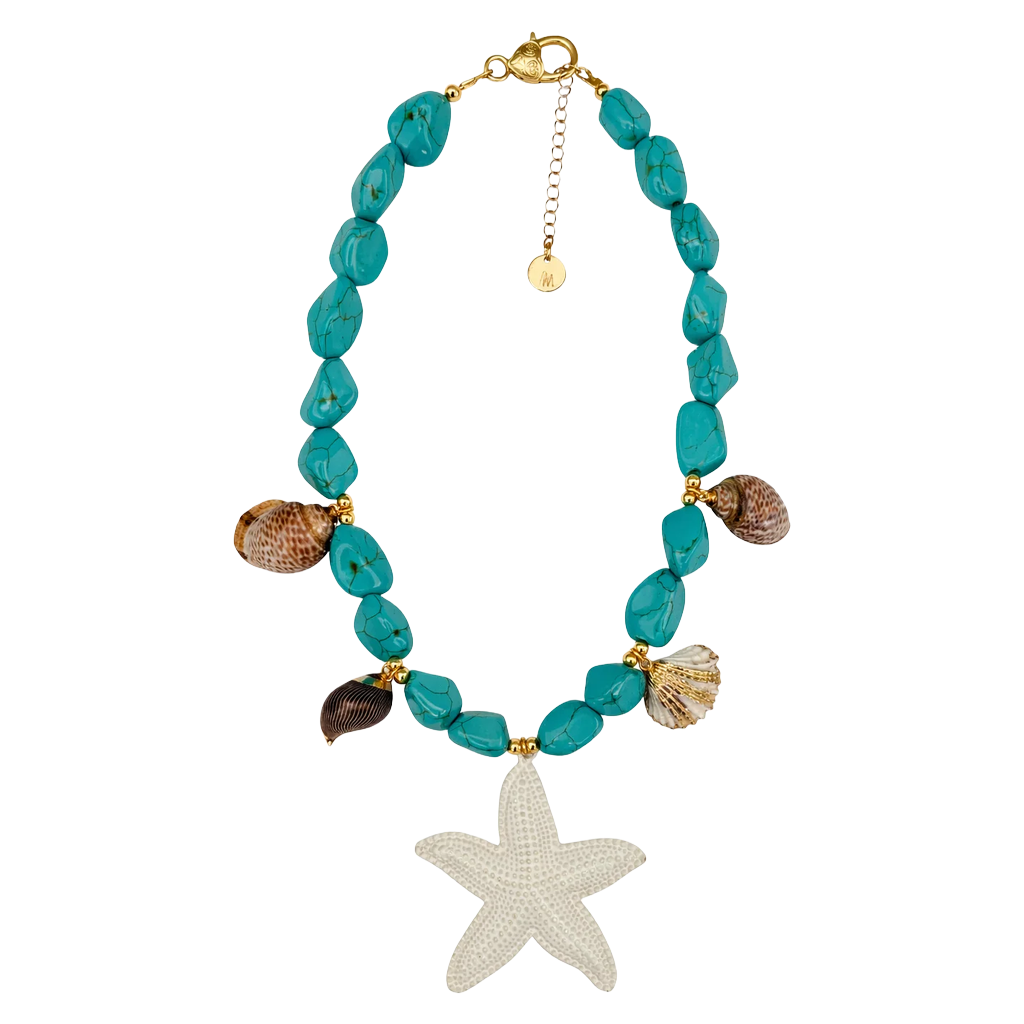 Island Girl Starfish Necklace - White