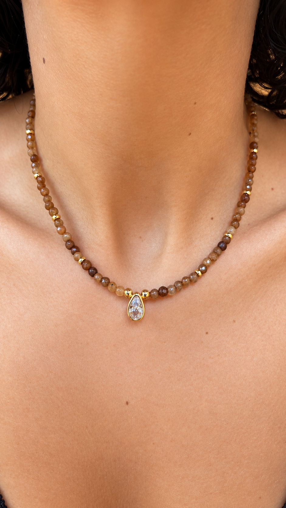 Micaela Bezel Necklace