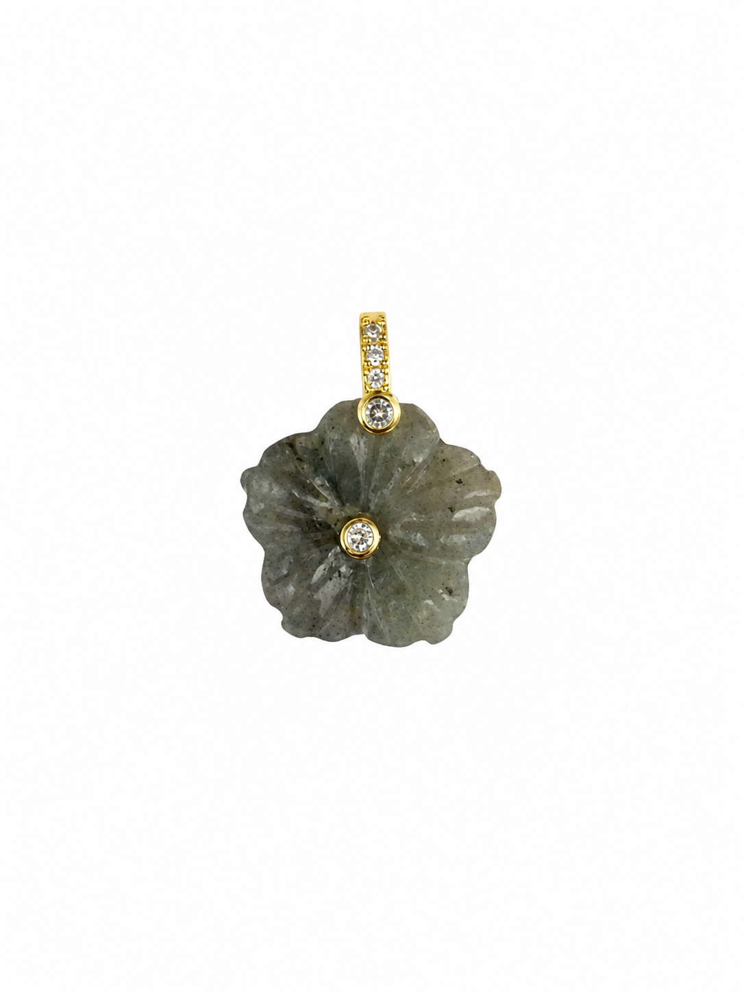 Labradorite Flower Pendant