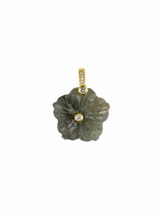 Labradorite Flower Pendant