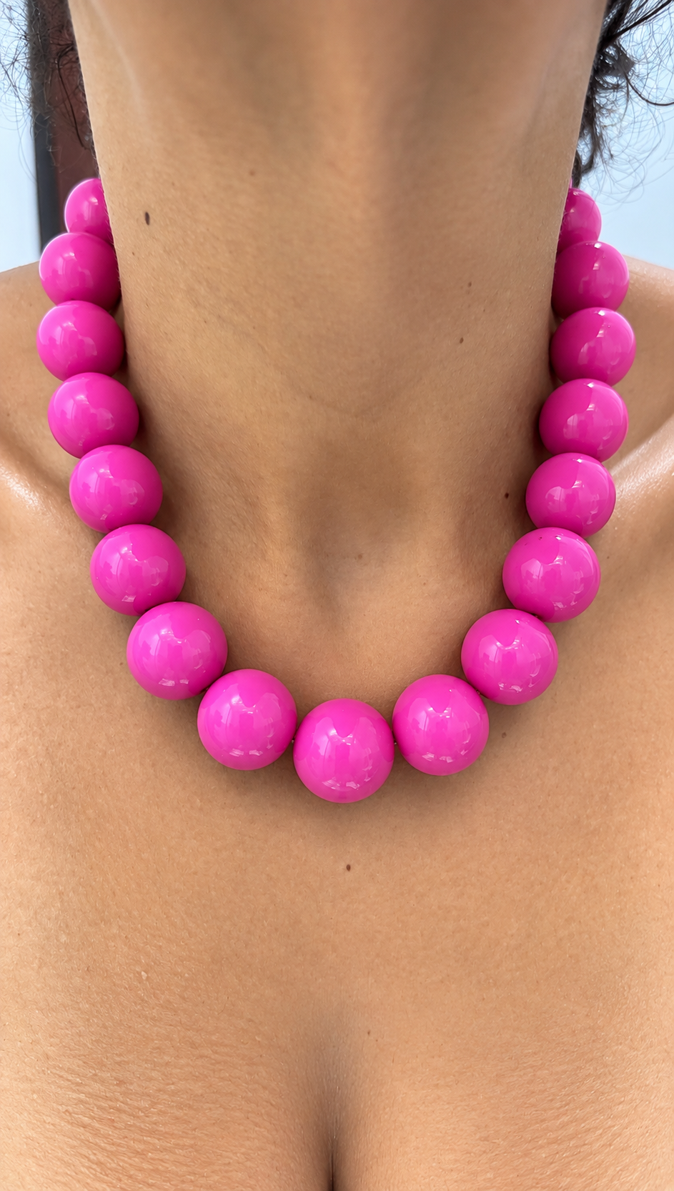 Gumball Necklace -20mm Fucsia