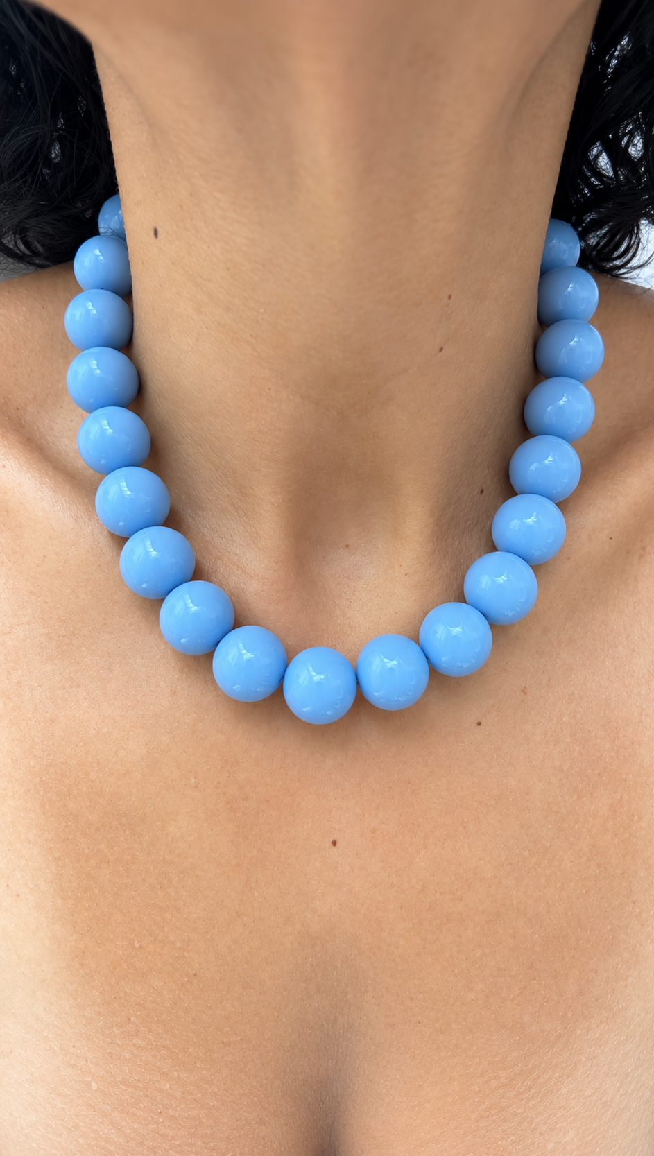 Gum Ball Necklace - Sky Blue