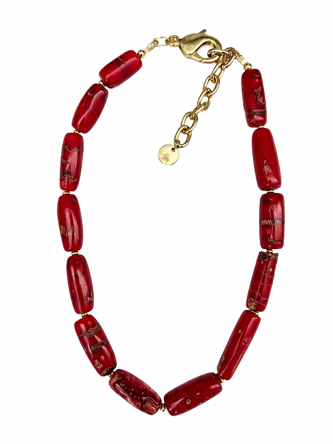 Long Coral Stick Necklace