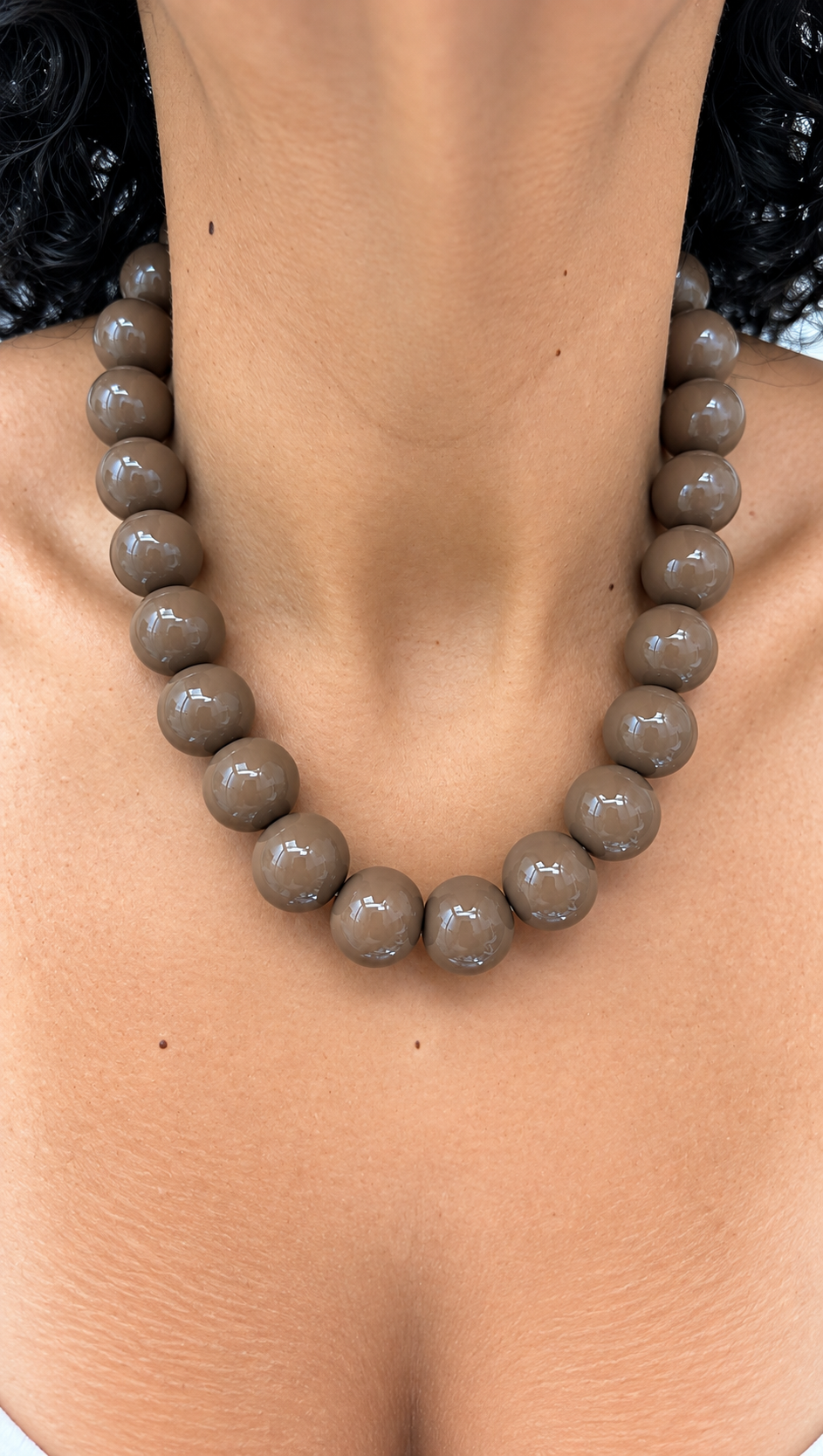 Gum Ball Necklaces - 16mm - Chocolate