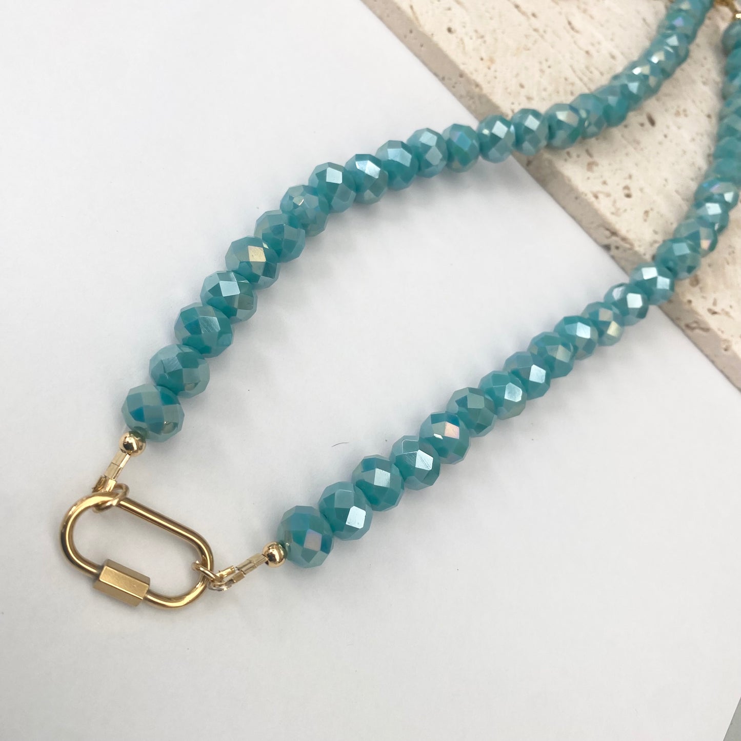 Add a Pendant Crystal Necklace - 5 Colors to Choose From