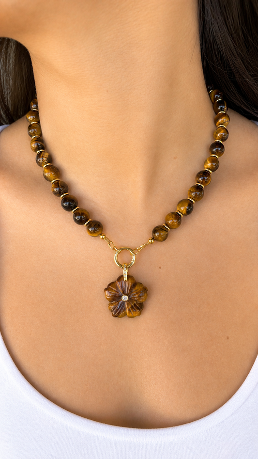 Tiger Eye Add a Pendant Necklace