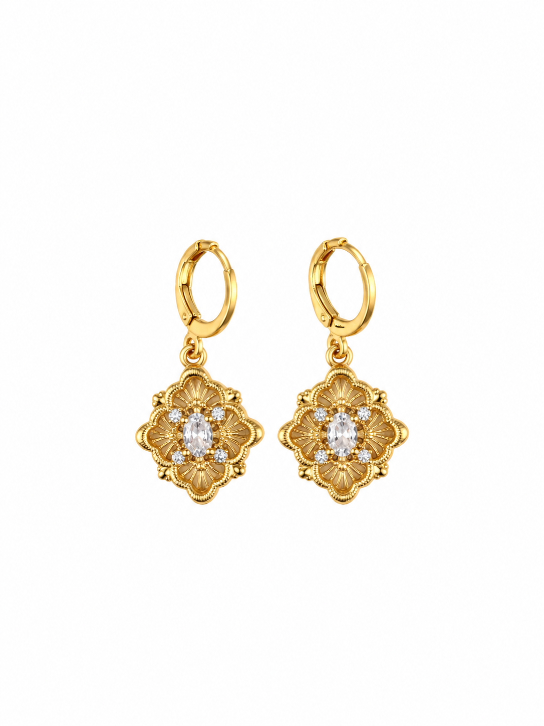 The Bezel Earrings - Abstract