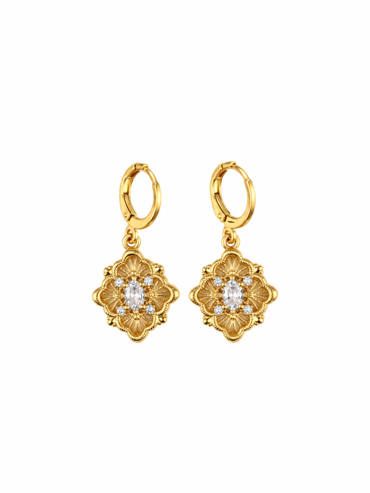 The Bezel Earrings - Abstract