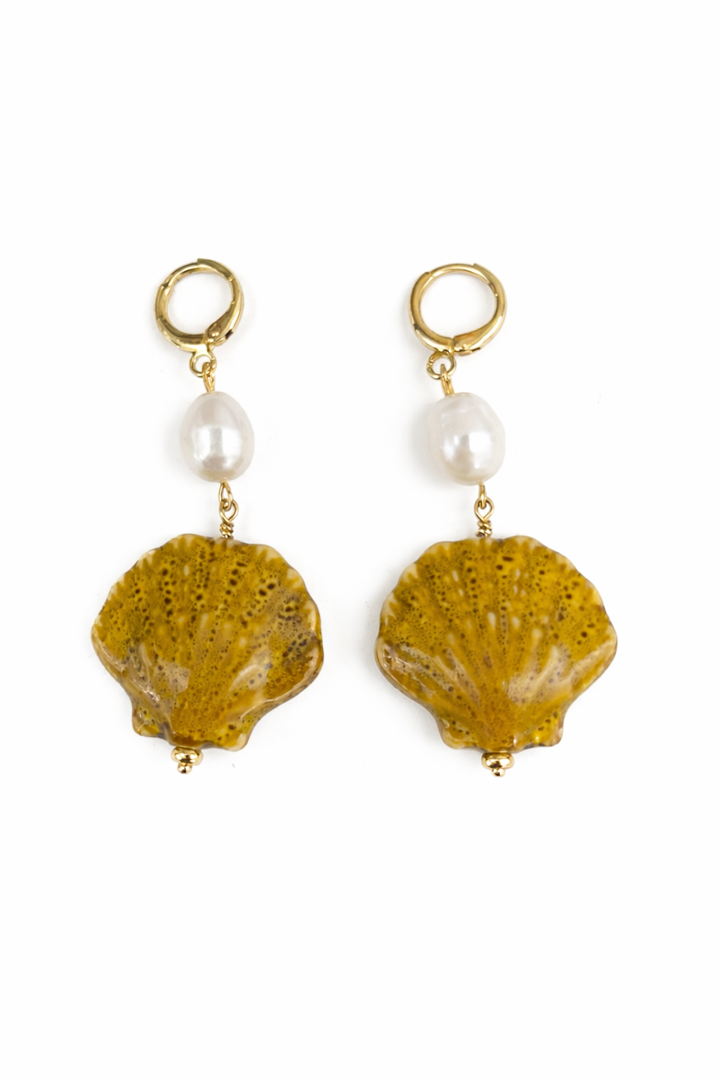 Seashells & Pearls Earrings