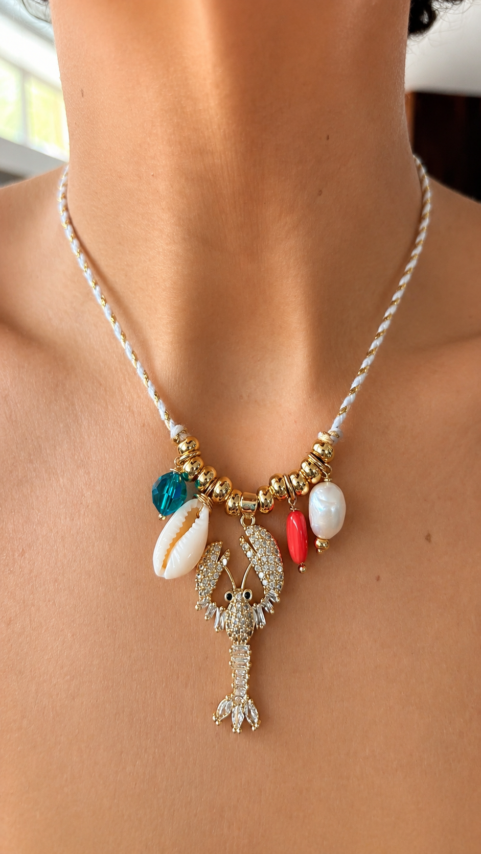 Caribe Tropical - White Cord Neclace - 3 Styles to Choose