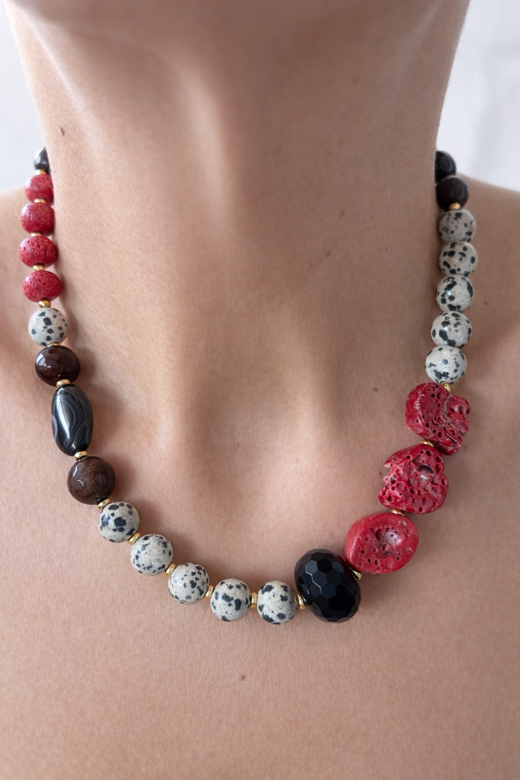 Formentera- Dalmatian Jasper Necklace Collection