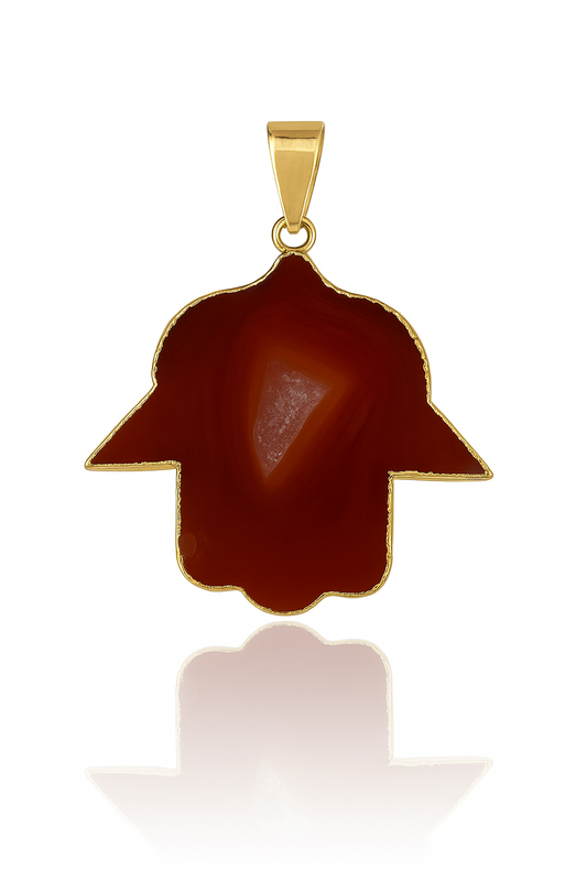Red Agate Hamsa