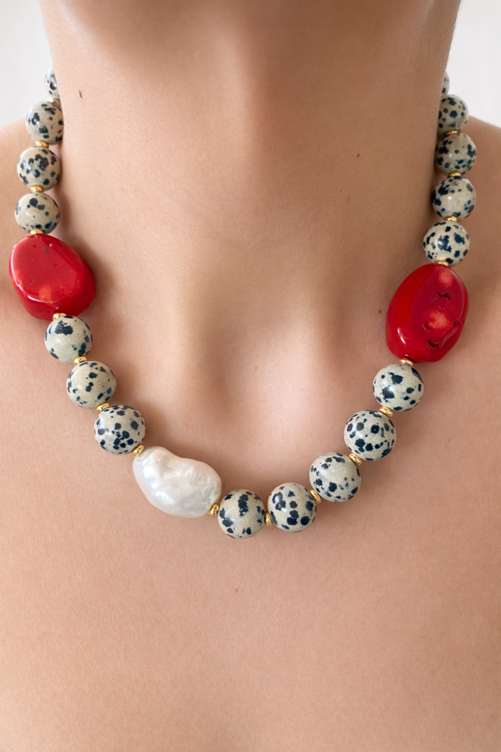 Dalmatian Jasper and Coral