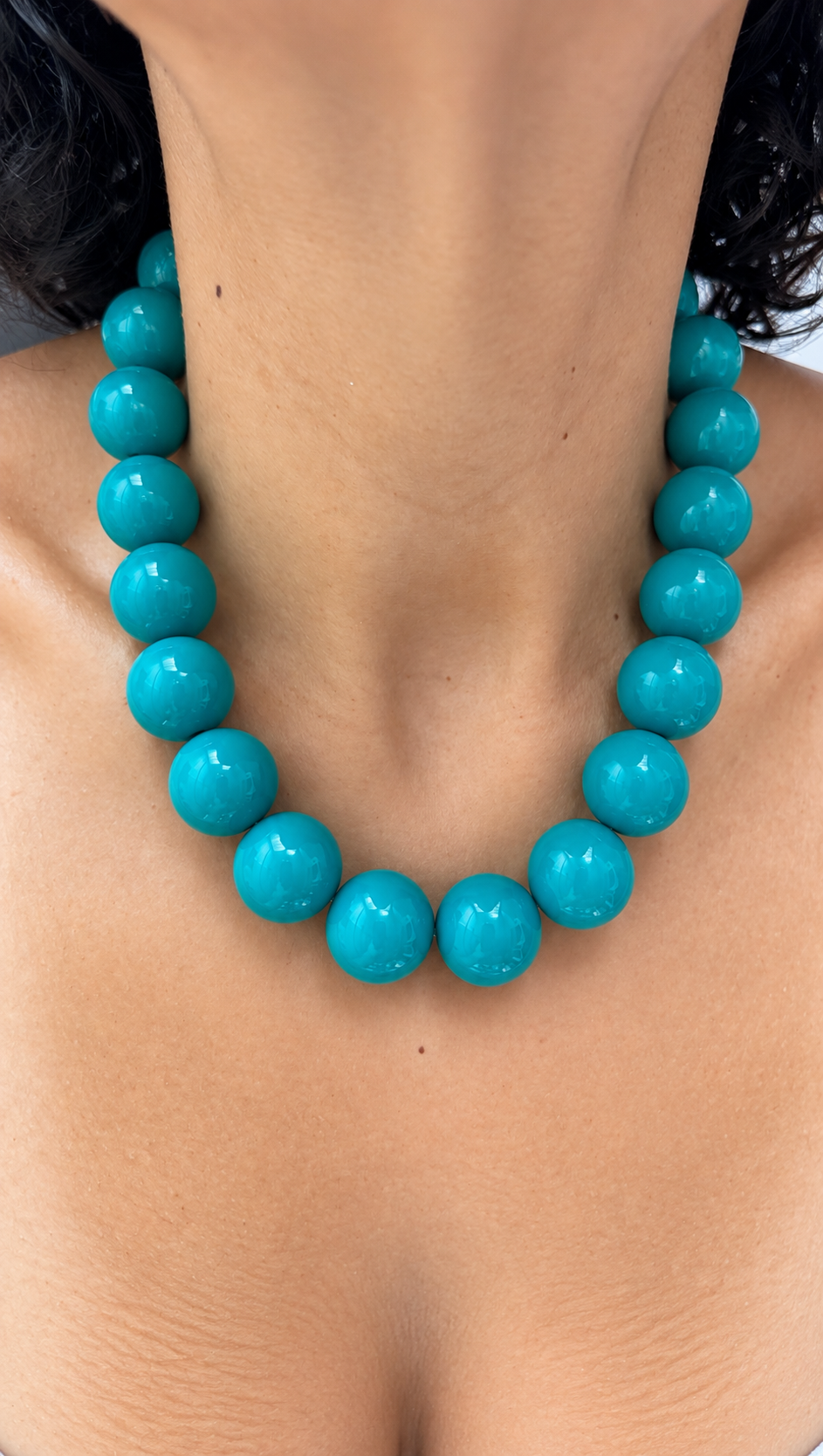 Gum Ball Necklace - 20mm - Teal