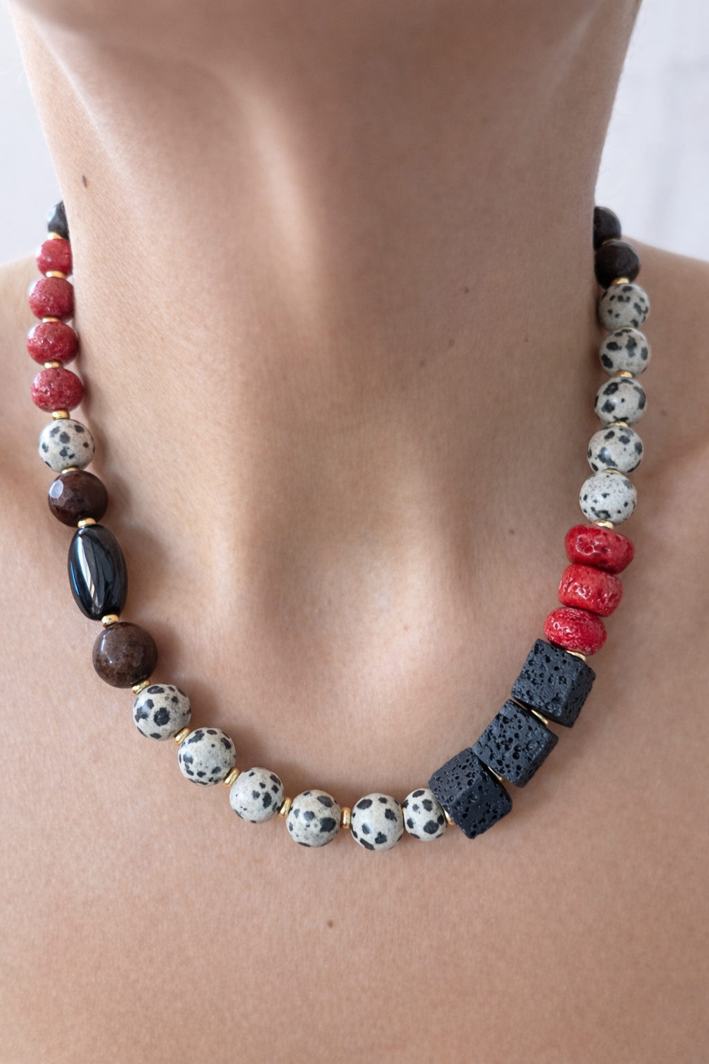 Formentera- Dalmatian Jasper Necklace Collection