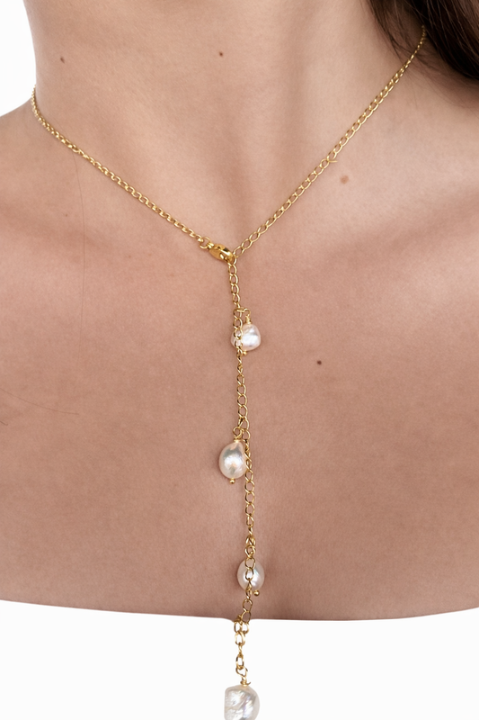 Dainty Pearl Lariat